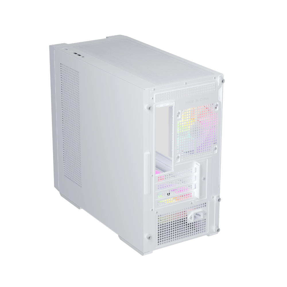 Datoru korpuss 1stPlayer AU6 ARGB Micro ATX White (AU6-WH-2FA7-14-W-2FA7R-W-1FA7-) - foto 3