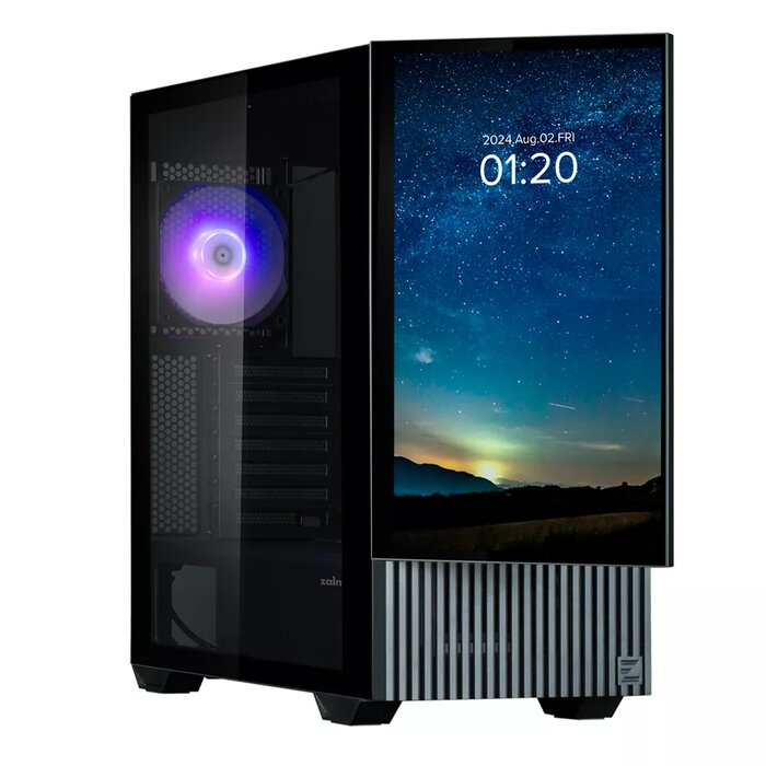 Datoru korpuss Zalman Z10 DS RGB LCD Black (8070141000100)