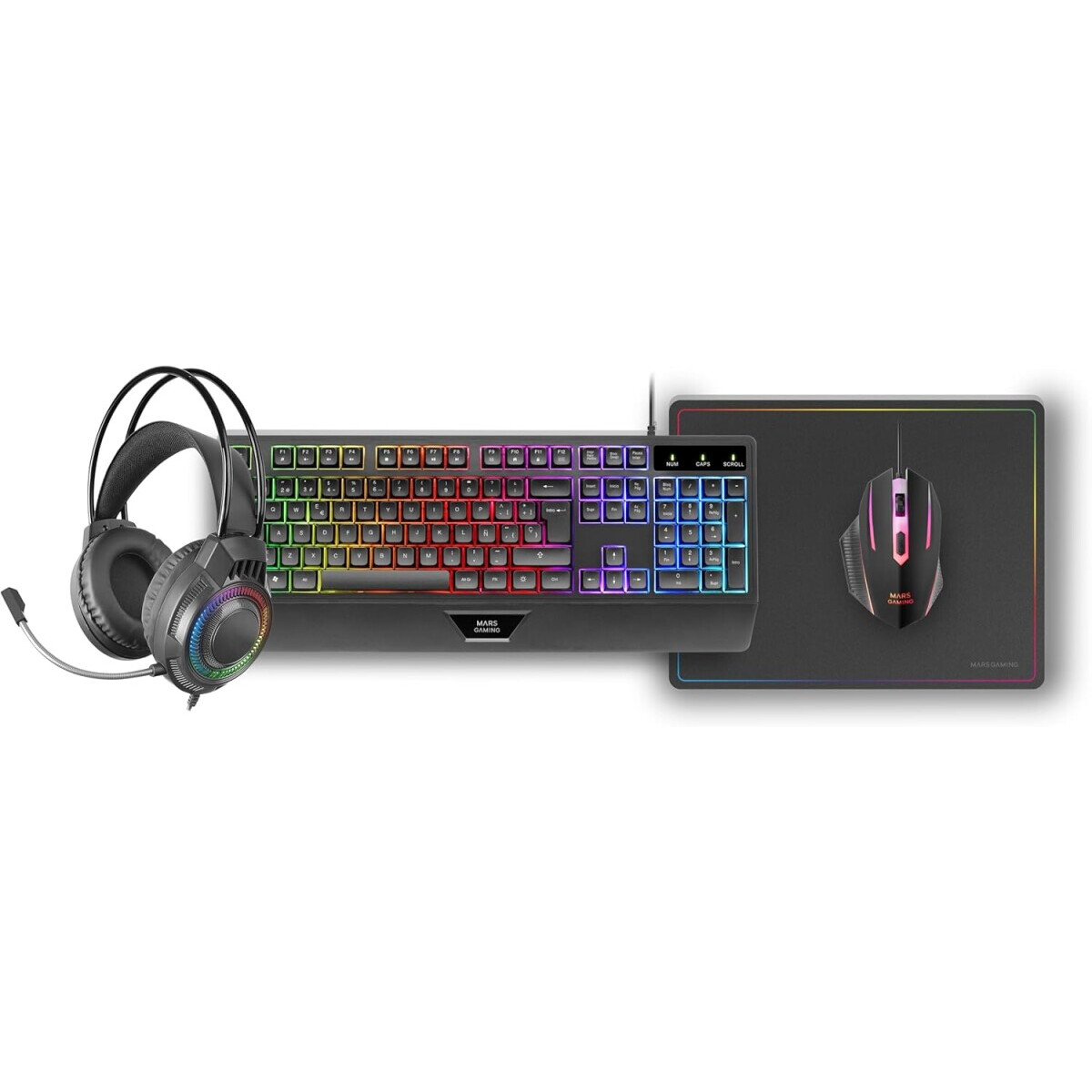 Tastatūra + pele Mars Gaming MCP-124 Pro Black - MCP124PROFR - foto 2