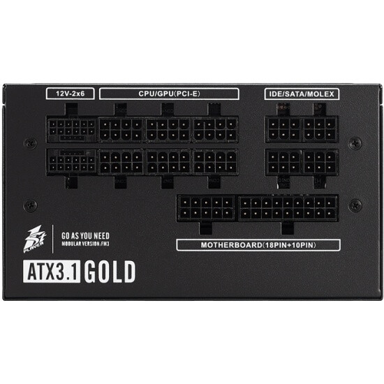 Barošanas bloks 1stPlayer NGDP Gold 1200W Black (HA-1200BA4) - foto 2