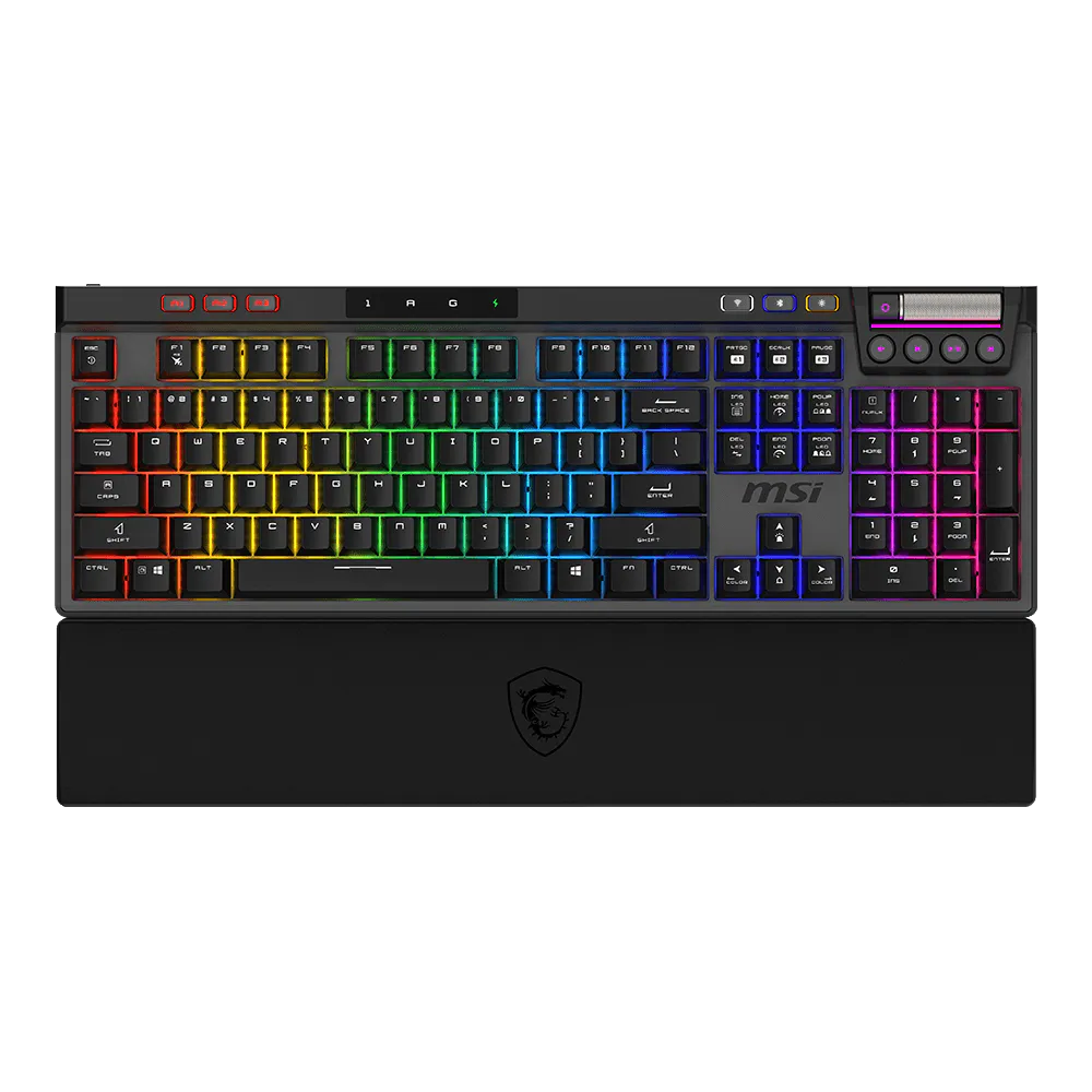 Tastatūra MSI Strike Pro Silent RGB Black - MSI STRIKE PRO W SILENT FR