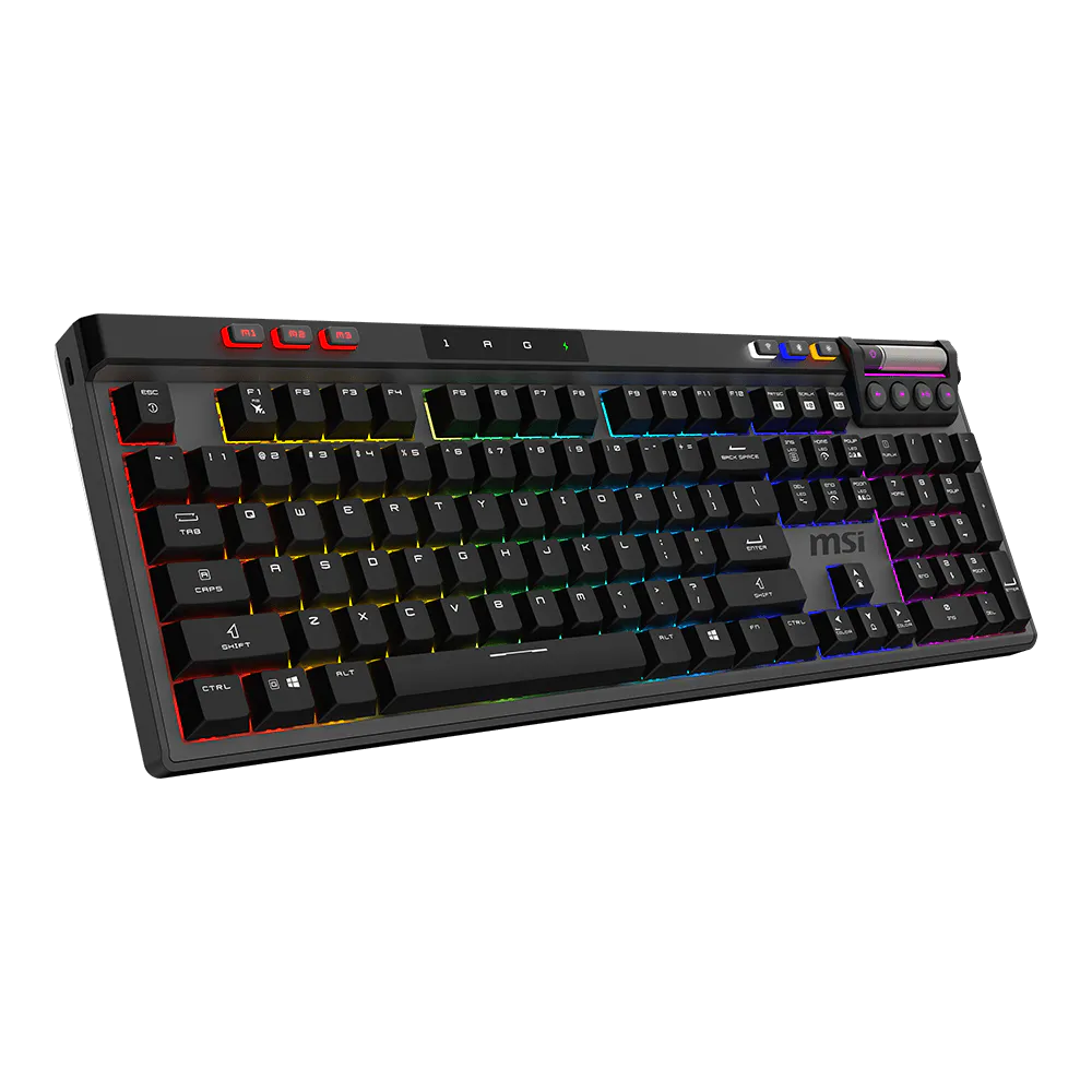 Tastatūra MSI Strike Pro Silent RGB Black - MSI STRIKE PRO W SILENT FR - foto 3