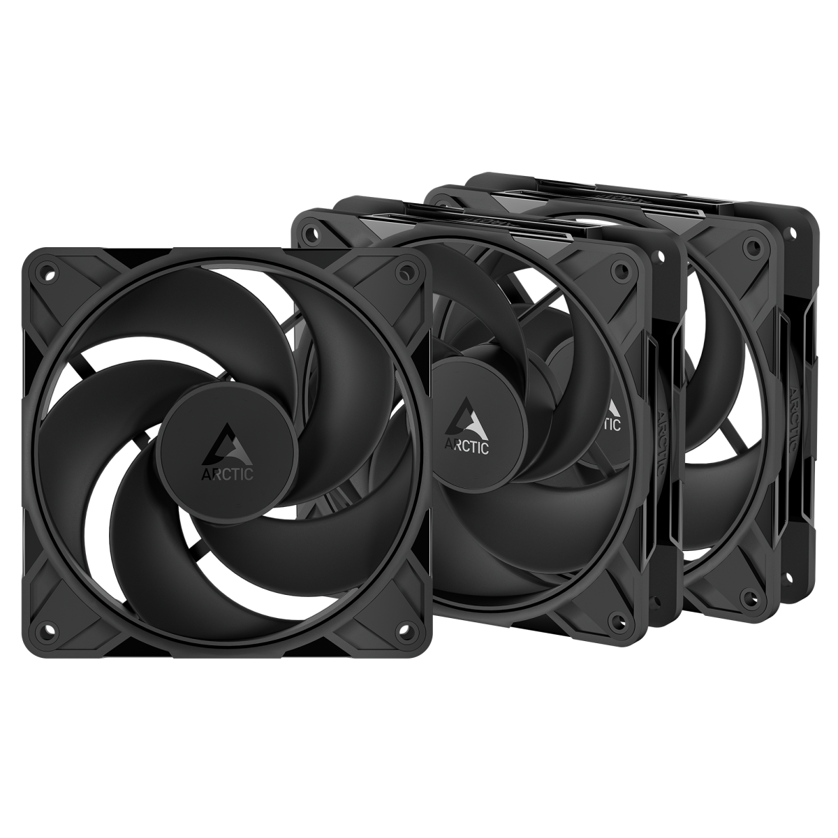 Korpusa dzesētājs Arctic Cooling P12 Pro Reverse 3 Pack Black (ACFAN00332A) - foto 6