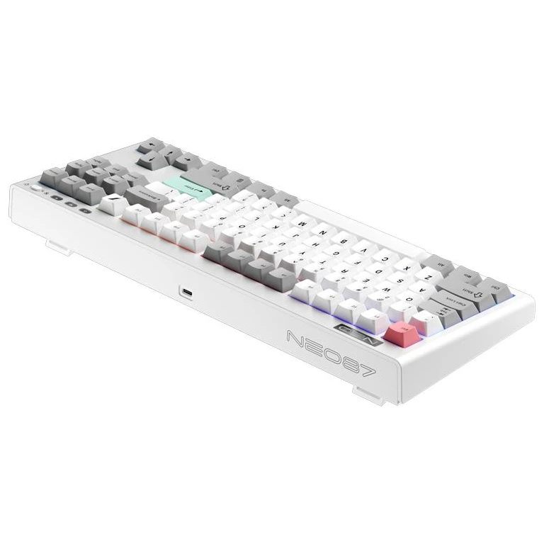 Tastatūra 1stPlayer Neo87 RGB White (NEO87-FW-TLD-FRA) - foto 3