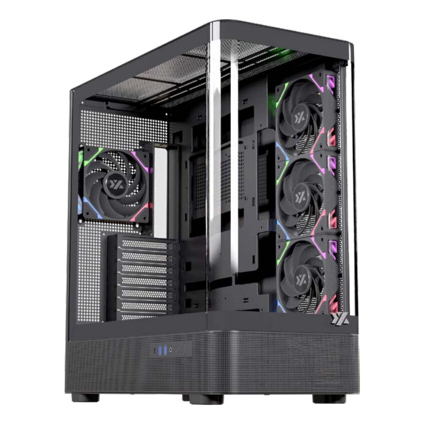 Datoru korpuss ATX XYZ Quantum RGB Black (X-CS-QUANTUM-B)