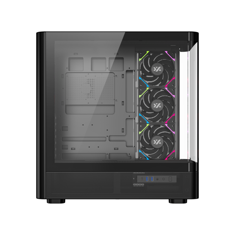 Datoru korpuss ATX XYZ Quantum RGB Black (X-CS-QUANTUM-B) - foto 4