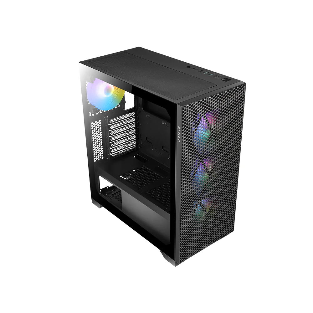 Datoru korpuss ATX Azza Hive M RGB Black (CSAZ-450M) - foto 2