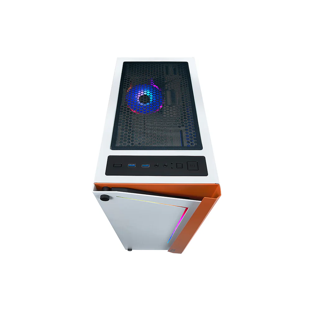 Datoru korpuss Azza Apollo RGB White/Orange (CSAZ-430W-DF2) - foto 2