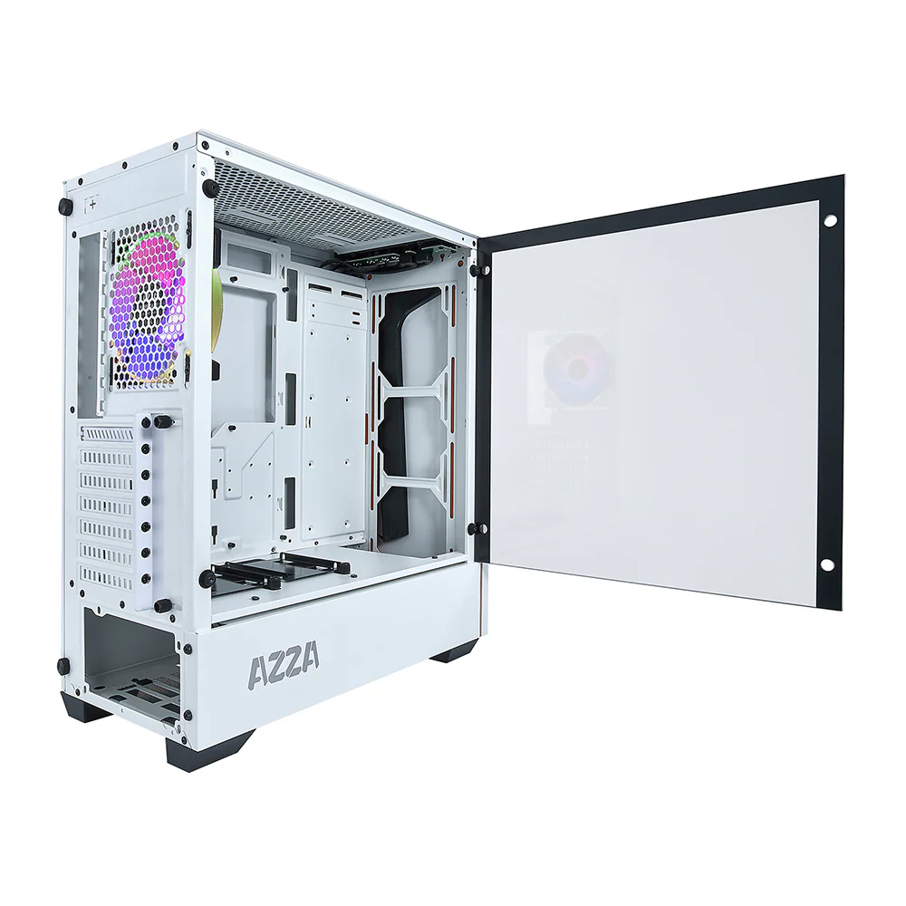 Datoru korpuss Azza Apollo RGB White/Orange (CSAZ-430W-DF2) - foto 6