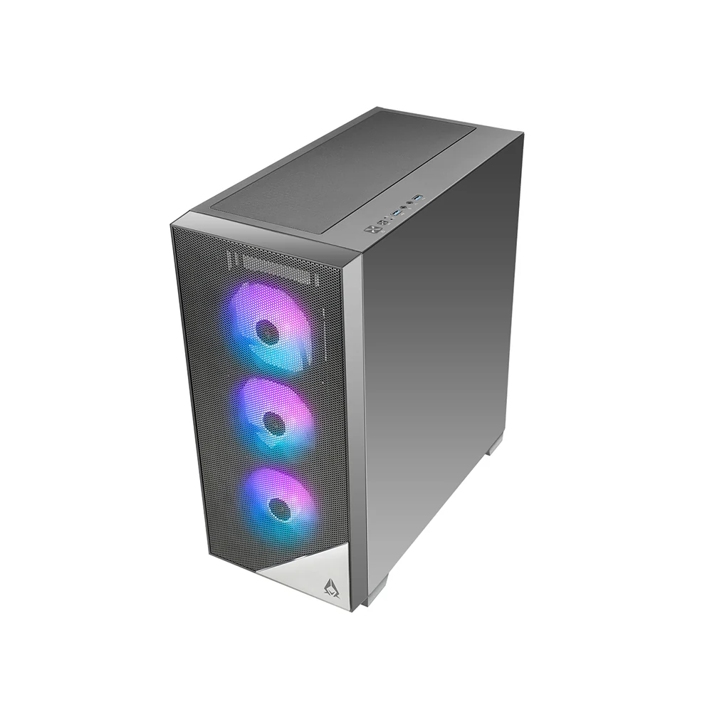 Datoru korpuss Azza Aero RGB Black (CSAZ-480) - foto 2