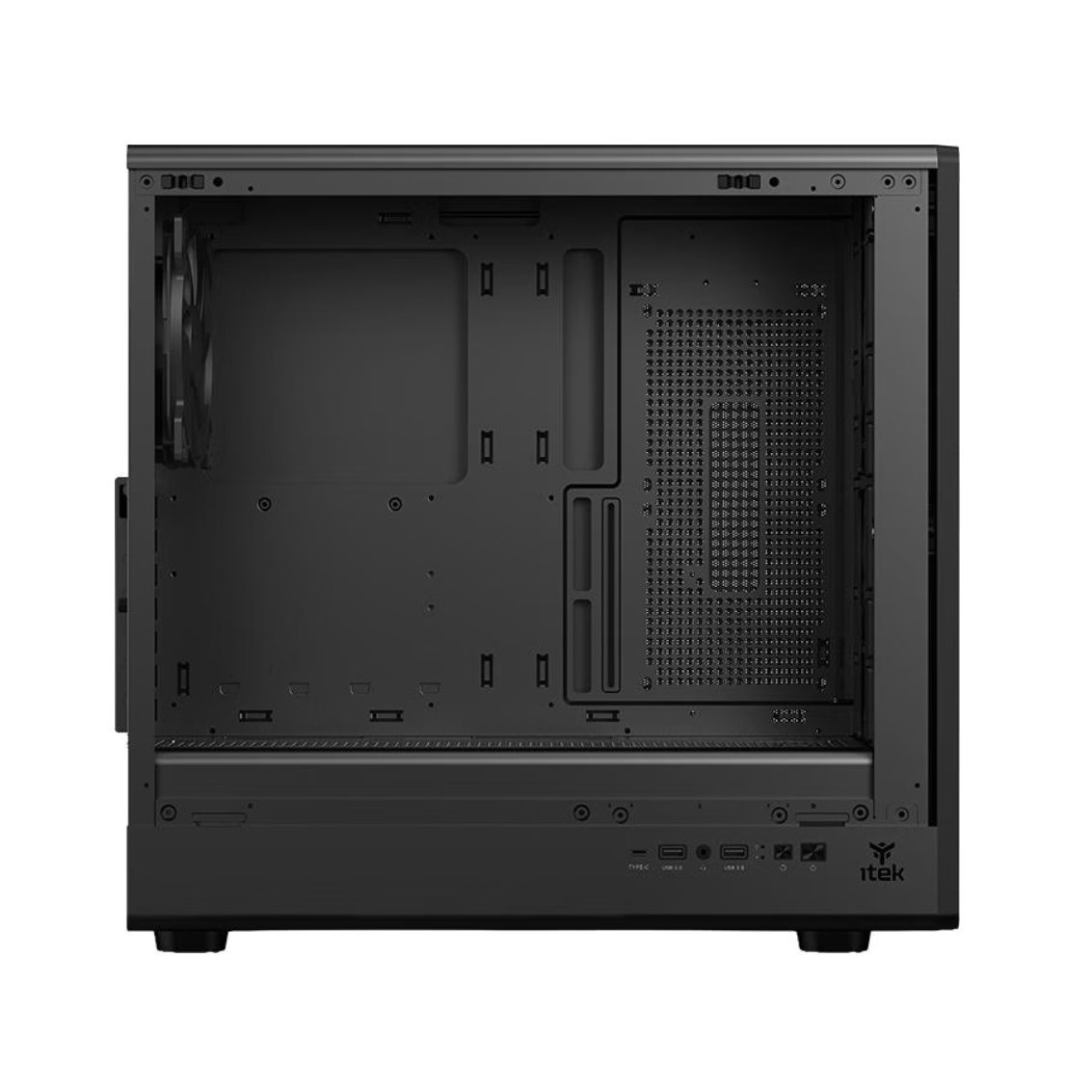 Datoru korpuss iTek Woody W2B Midi-Tower Black (ITGCAWOW2B) - foto 5