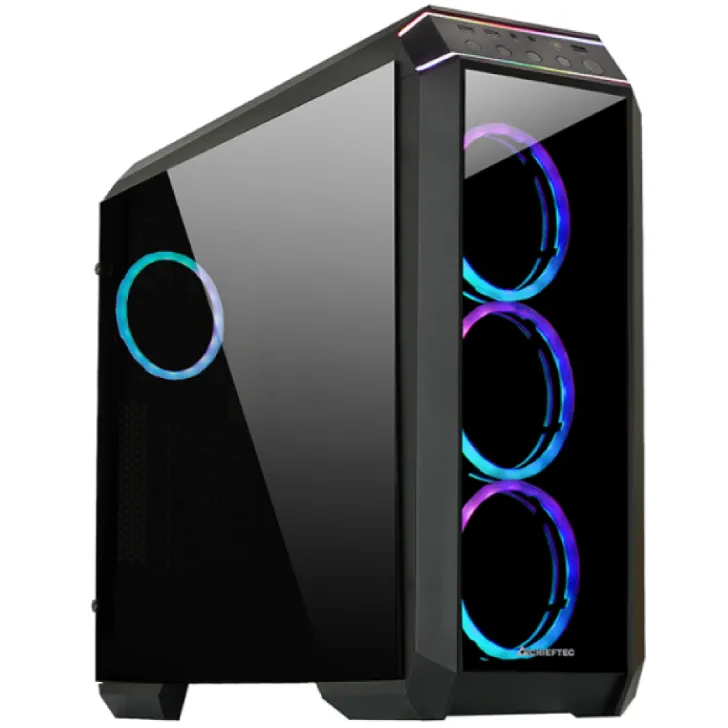 Datoru korpuss Chieftec Stallion II RGB Black (GP-02B-UC-OP)