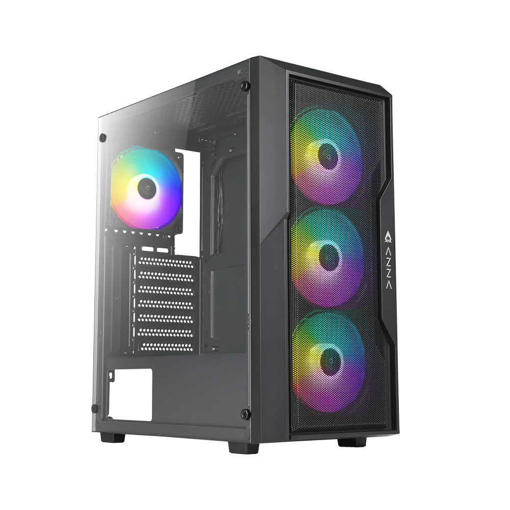 Datoru korpuss Azza Fighter RGB Black (CSAZ 290)