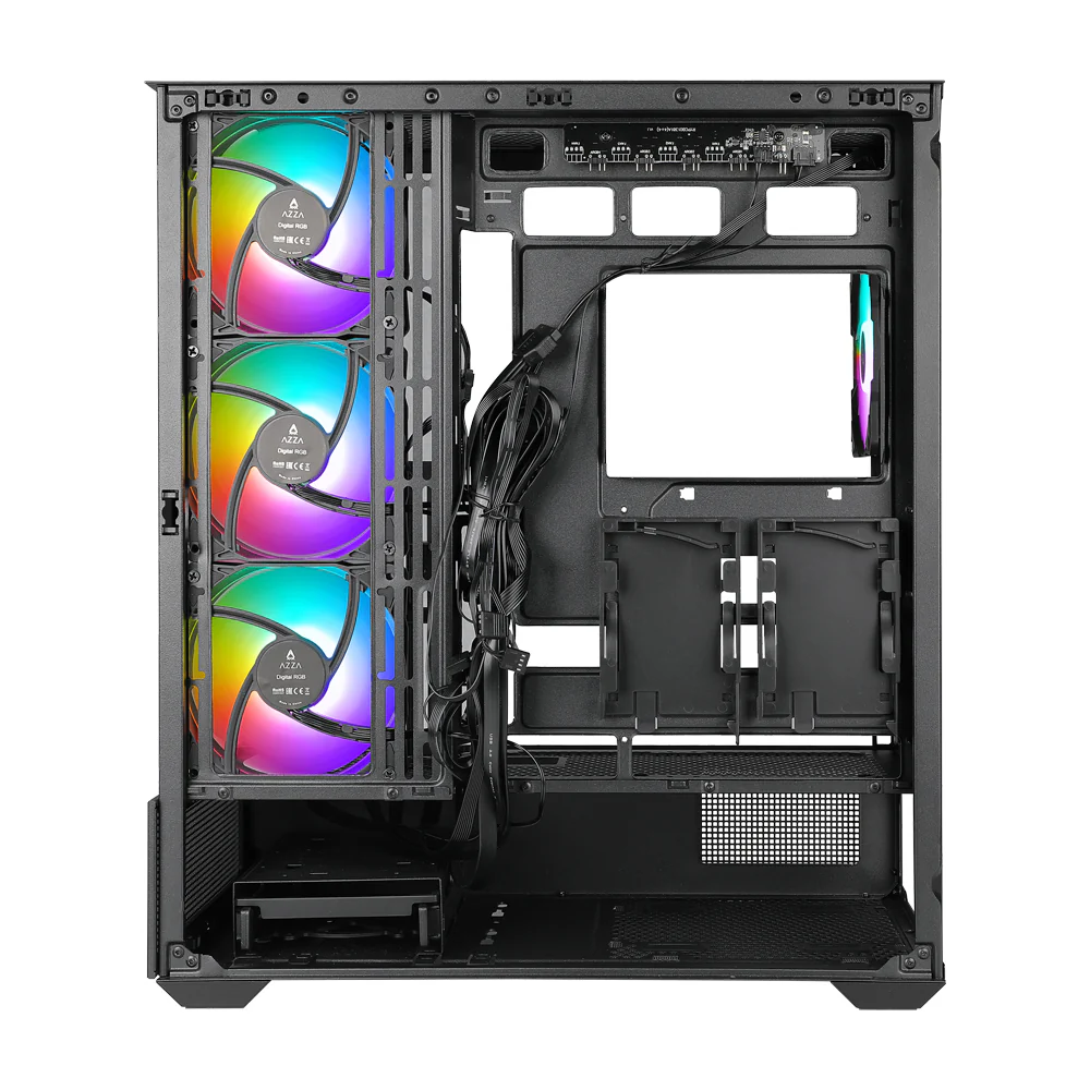 Datoru korpuss Azza Tiara RGB Black (CSAZ 501B) - foto 3