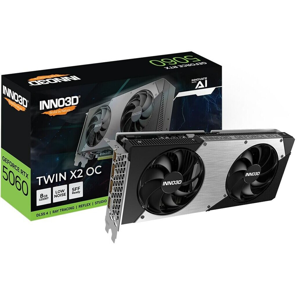 Videokarte INNO3D GEFORCE RTX 5060 8GB TWIN X2 OC (N50602-08D7X-195070N)