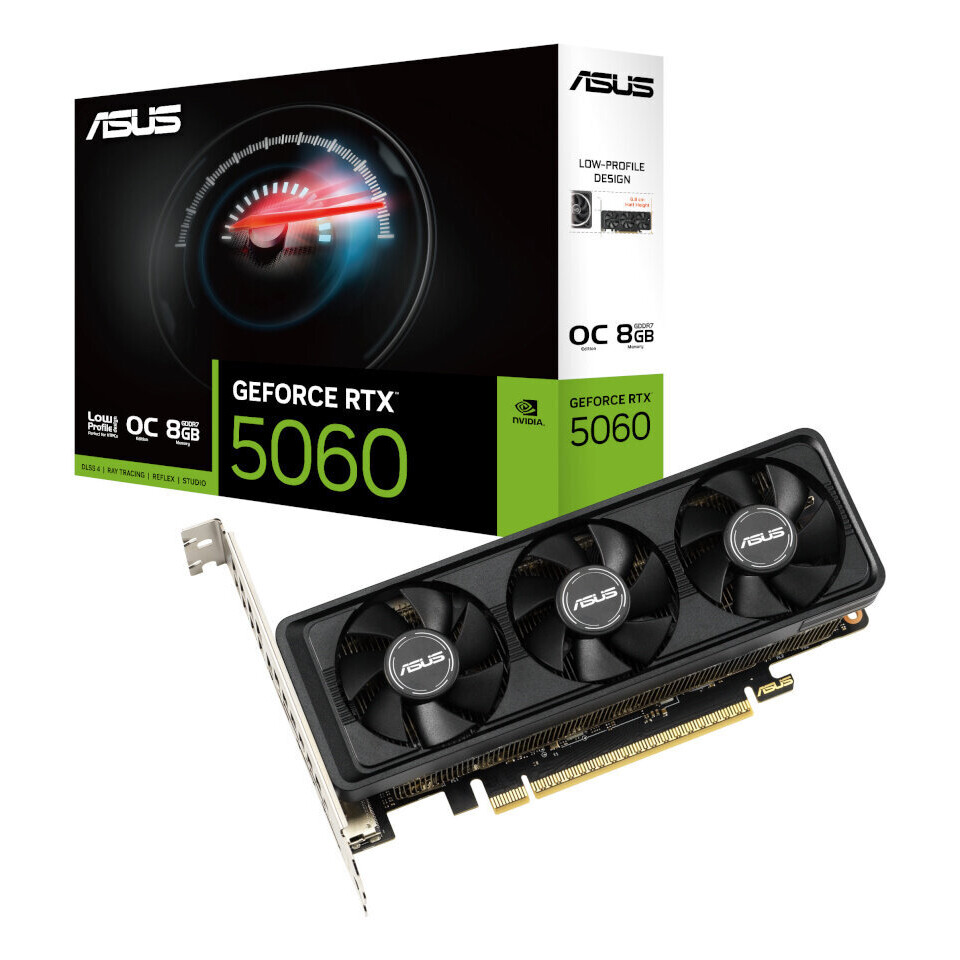 Videokarte Asus GeForce RTX 5060 LP BRK OC 8GB GDDR7 (90YV0N90-M0NA00)