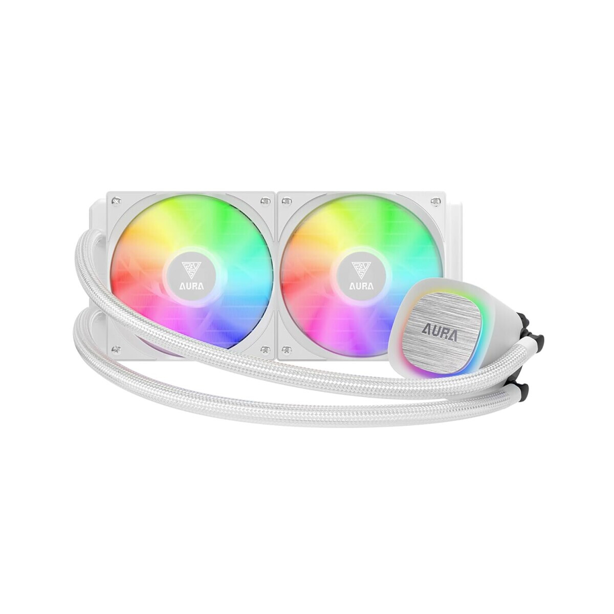 Procesoru dzesētājs Gamdias Aura GL V2 RGB 240mm White (16322-03000-30000-G) - foto 2