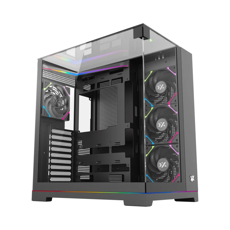 Datoru korpuss XYZ Tesseract RGB Black (XYZ-SA-901)