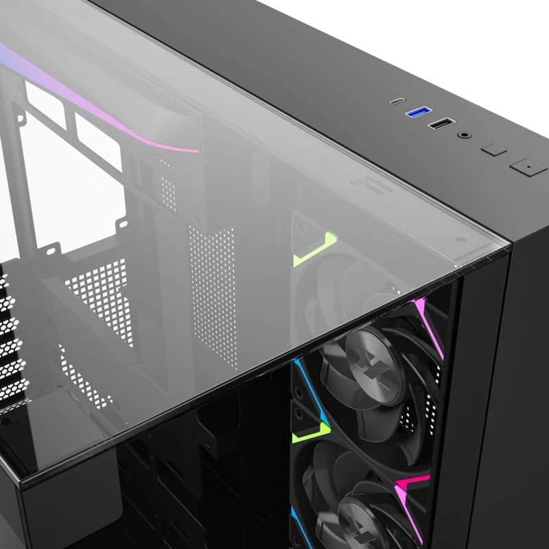 Datoru korpuss XYZ Tesseract RGB Black (XYZ-SA-901) - foto 3