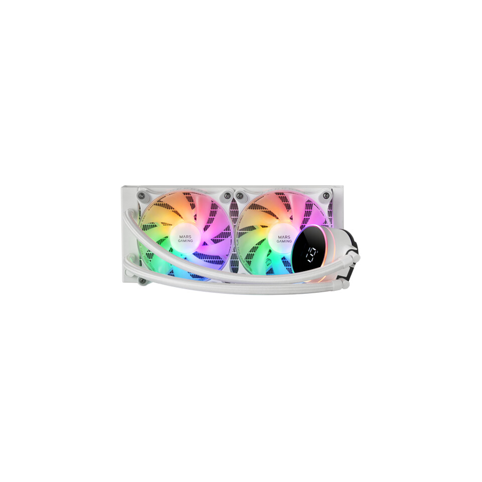 Procesoru dzesētājs Mars Gaming ML-LCD RGB 240mm White - MLLCD240W