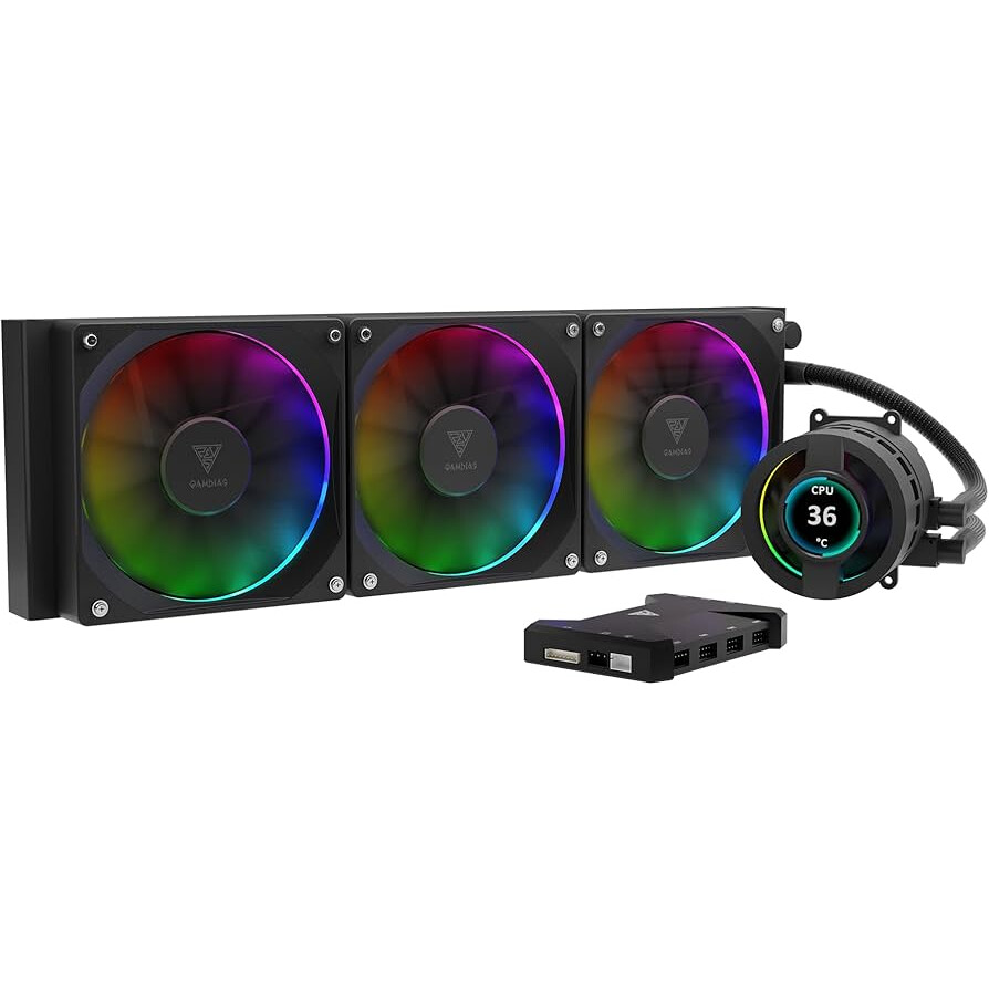 Procesoru dzesētājs Gamdias Chione P3U 360mm Black - CHIONE P3-360U