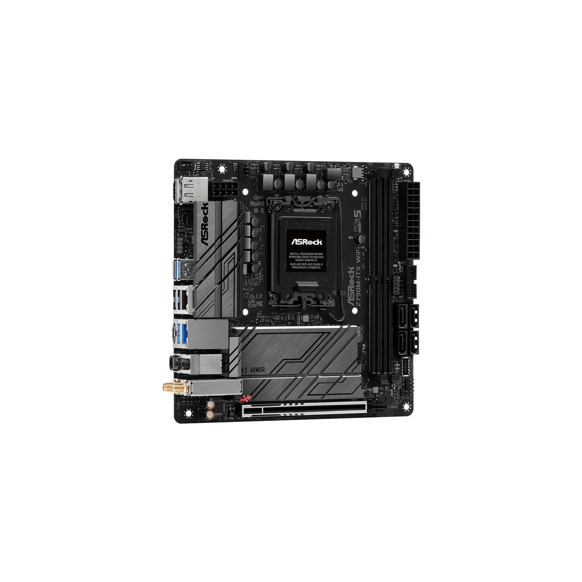 Pamatplate ASRock Z790 Z790M-ITX/WiFi Black (90-MXBKE0-A0UAYZ) - foto 2