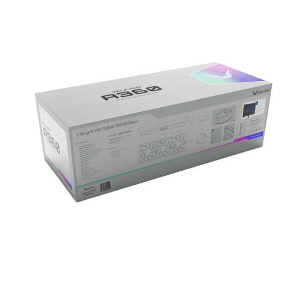 Procesoru dzesētājs Valkyrie A RGB 360mm White (VK-AIOA360W) - foto 4