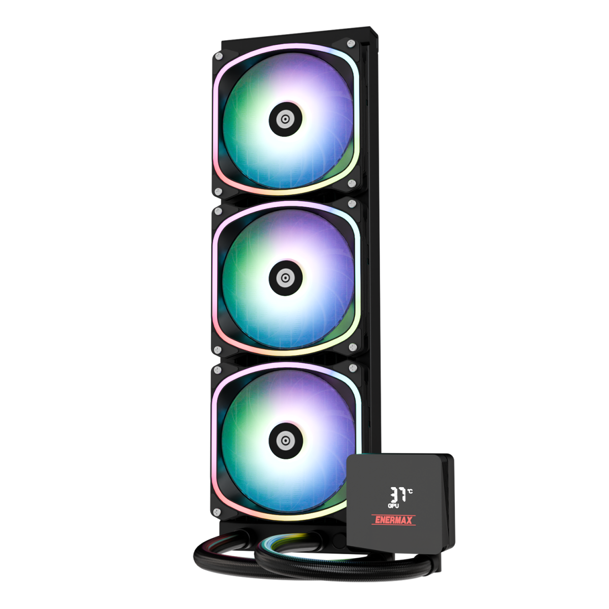 cooler Enermax AquaFusion II RGB 360mm Black (ELC-AQFA360-SQA) - foto 3