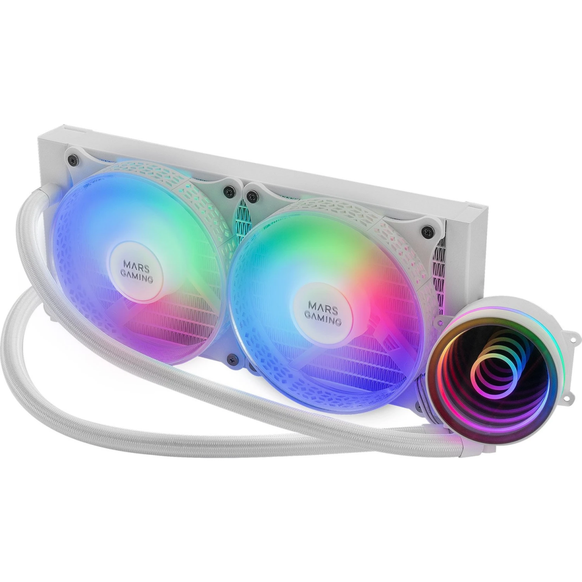 Procesoru dzesētājs Mars Gaming ML-One RGB 240mm White (MLONE240W) - foto 2