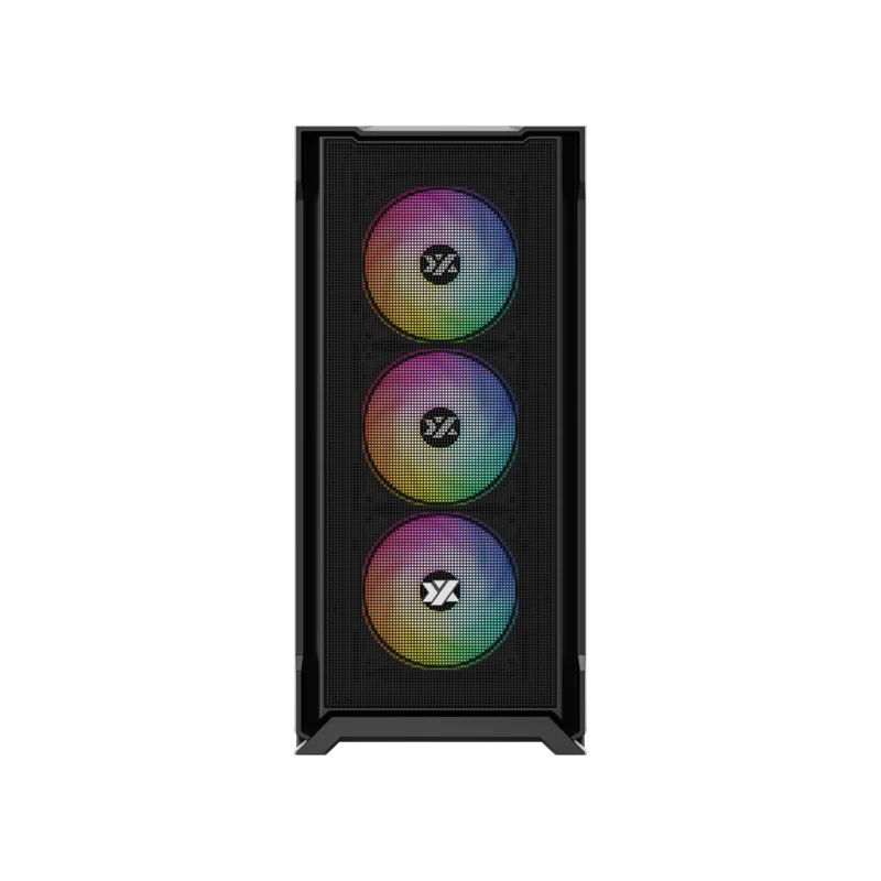 Datoru korpuss XYZ AirOne 300 RGB Black (X-CS-AIRONE3XM-B) - foto 4