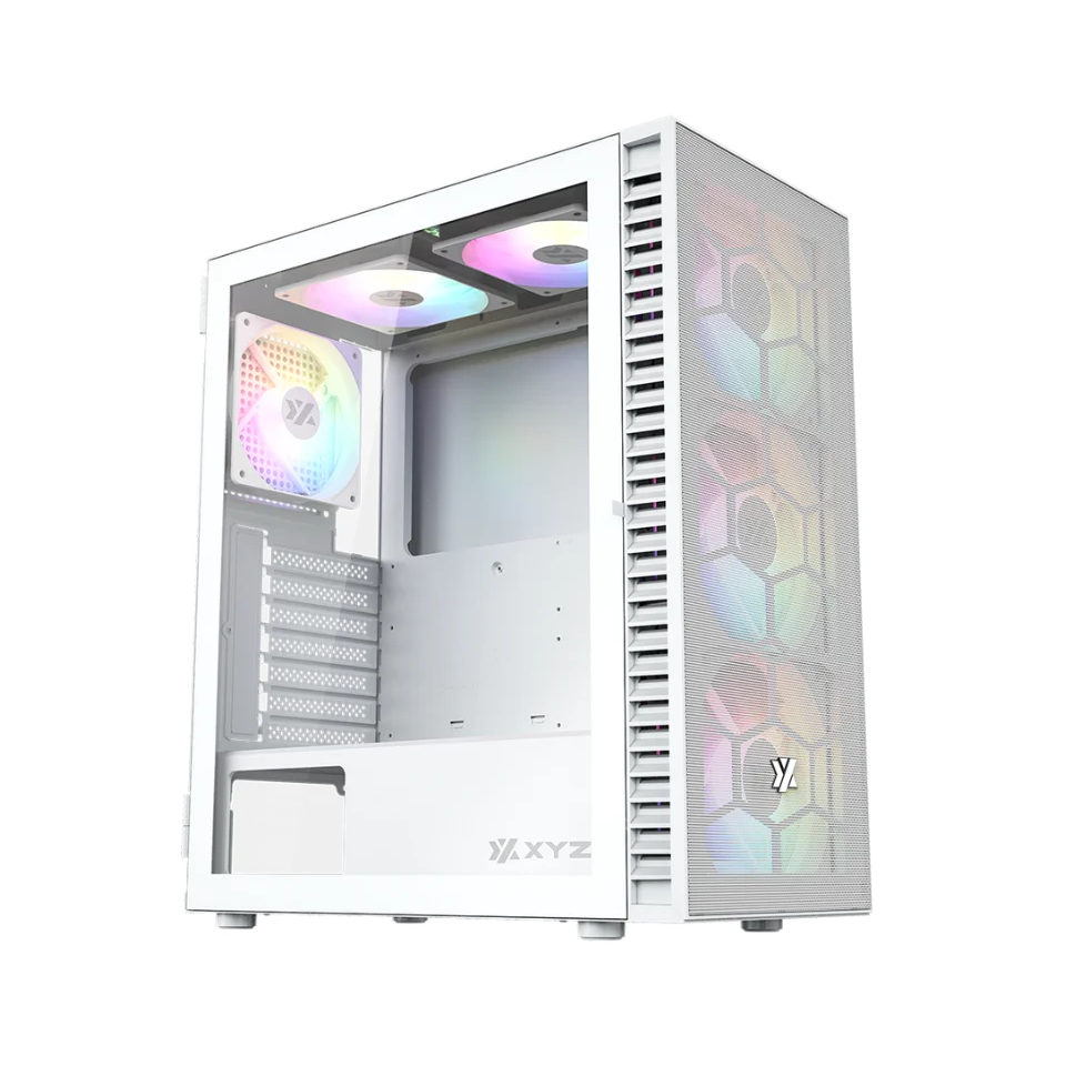 Datoru korpuss XYZ AIRONE 100-X MESH ARGB White (XYZ-SA-958)