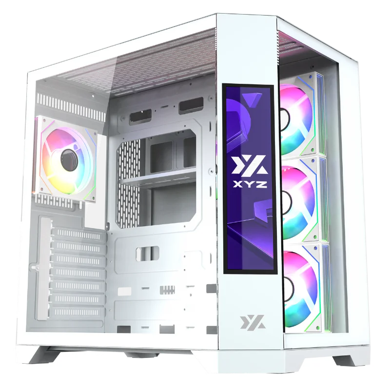 Datoru korpuss XYZ Neutron X Pro RGB White (XYZ-SA-1019)