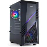 Datoru korpuss TooQ BioHazard TQGCC102 RGB Black (TQGCC102-B)