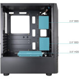 Datoru korpuss TooQ BioHazard TQGCC102 RGB Black (TQGCC102-B)