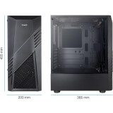 Datoru korpuss TooQ BioHazard TQGCC102 RGB Black (TQGCC102-B)