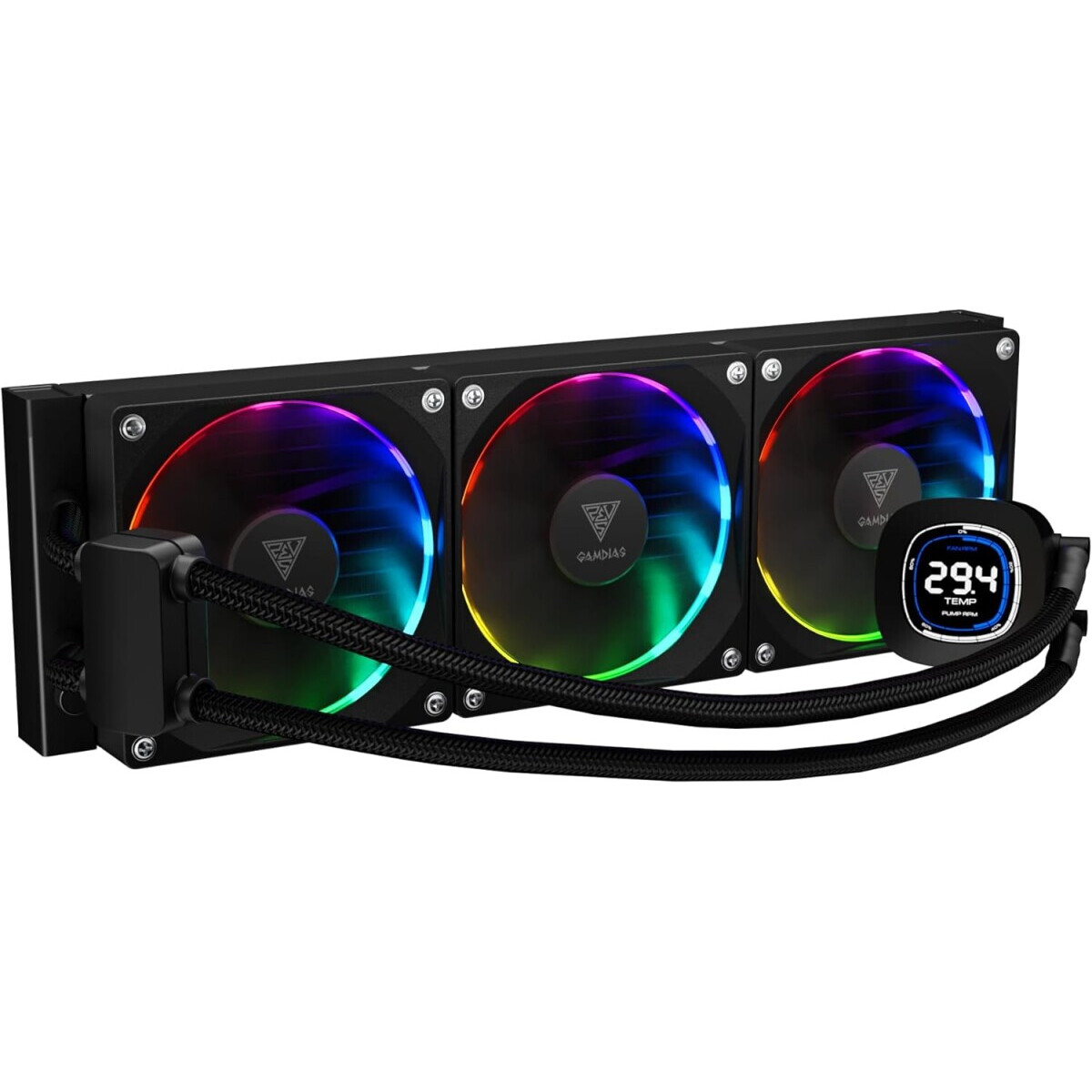 Procesoru dzesētājs Gamdias Chione M4 RGB 420mm Black - CHIONE M4-420