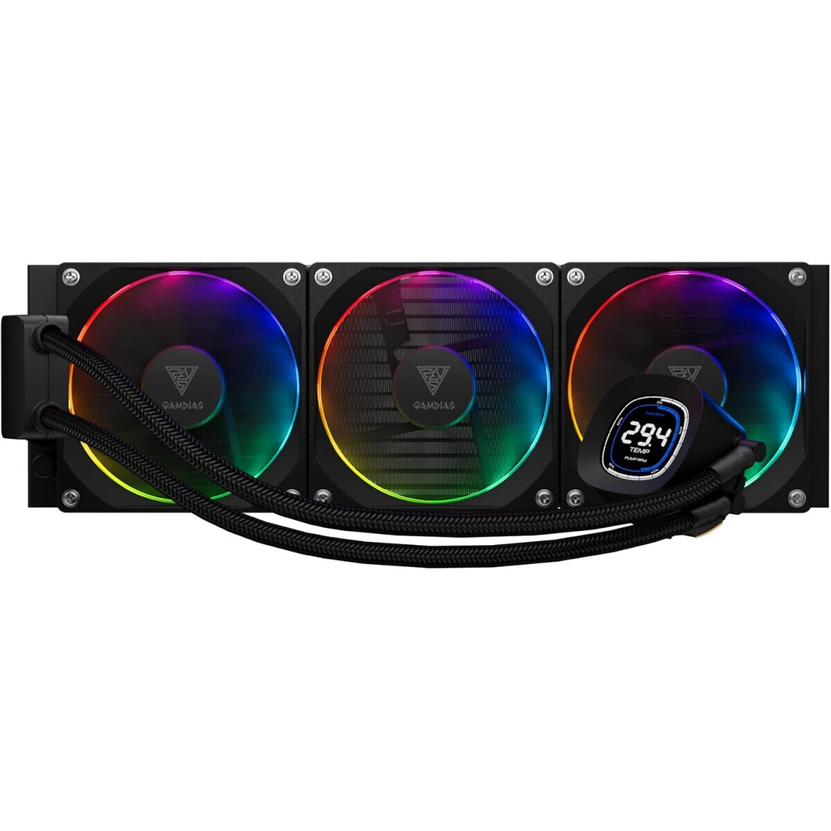Procesoru dzesētājs Gamdias Chione M4 RGB 420mm Black - CHIONE M4-420 - foto 2