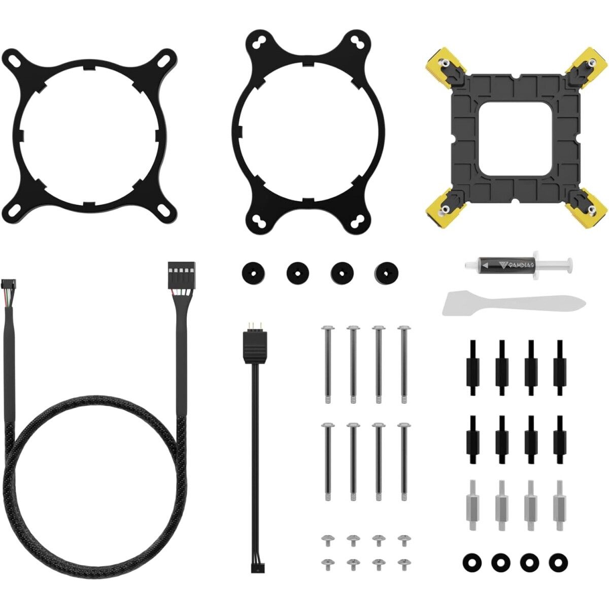 Procesoru dzesētājs Gamdias Chione M4 RGB 420mm Black - CHIONE M4-420 - foto 8