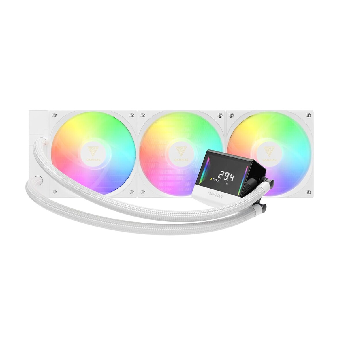 Procesoru dzesētājs Gamdias Chione E4 RGB 360mm White (16323-03600-00000-G)