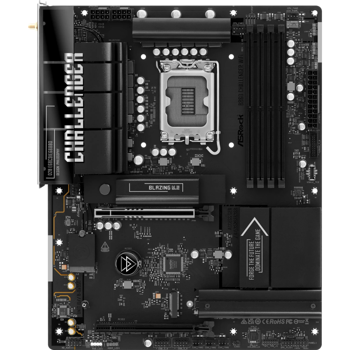 Pamatplate ASRock B860 Challenger WiFi Black (90-MXBUC0-A0UAYZ)