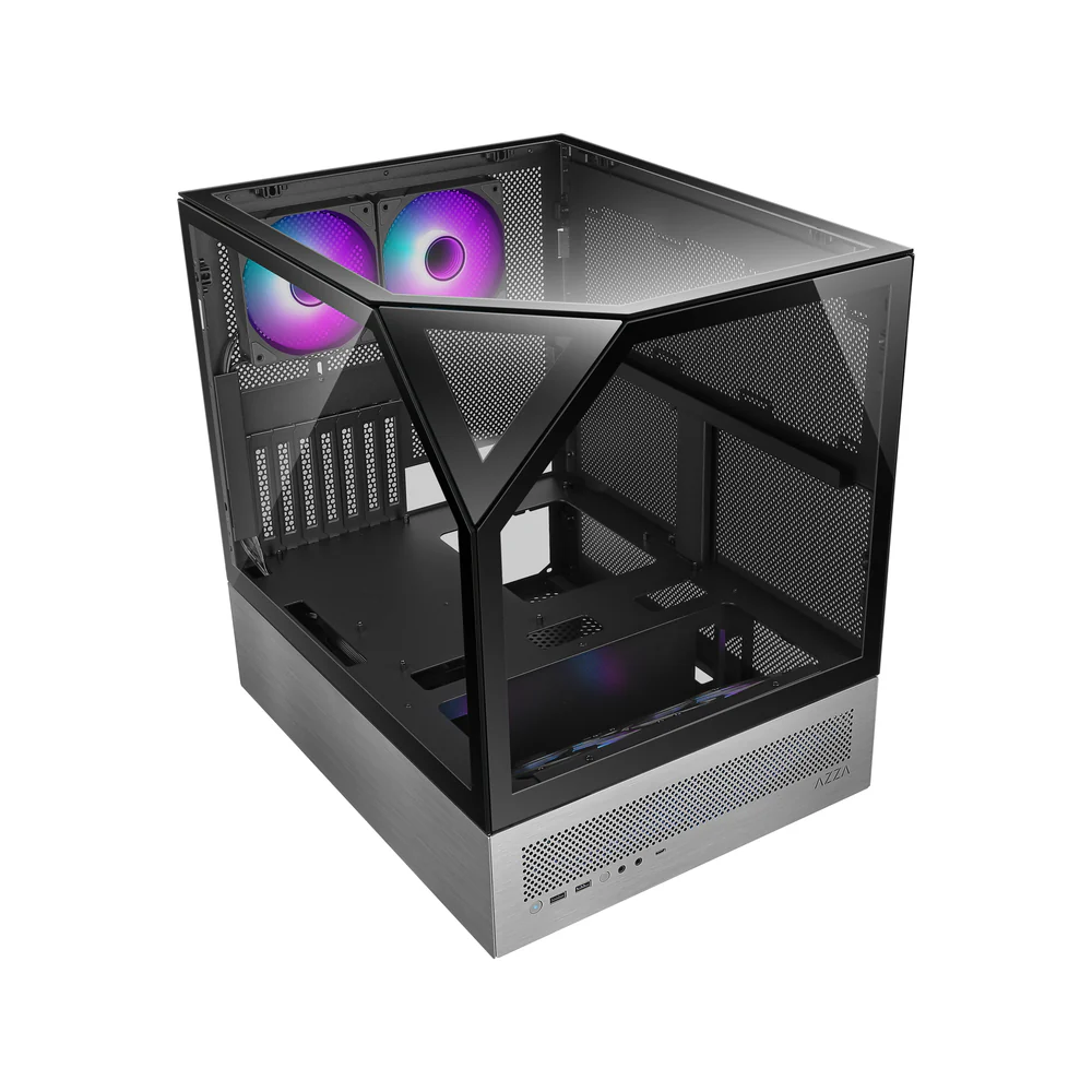 Datoru korpuss Azza Sanctum Cube RGB Black (CSAZ-810) - foto 3