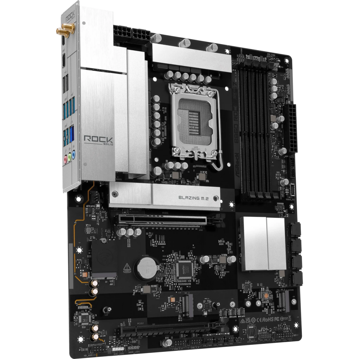 Pamatplate ASRock B860 Rock Black (90-MXBUA0-A0UAYZ) - foto 3