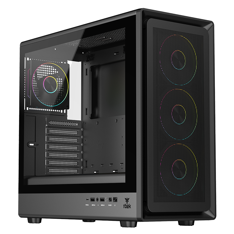 Datoru korpuss iTek Meshcore 36B ARGB Black (ITGCAMC36B)