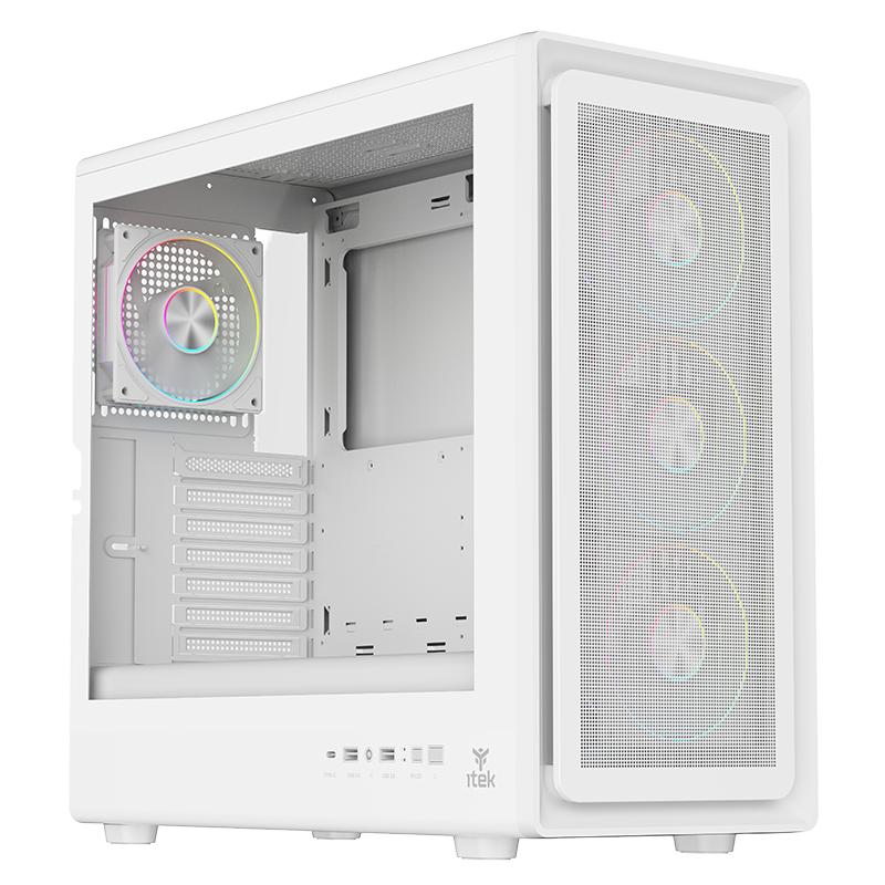 Datoru korpuss iTek Meshcore 36W ARGB White (ITGCAMC36W)