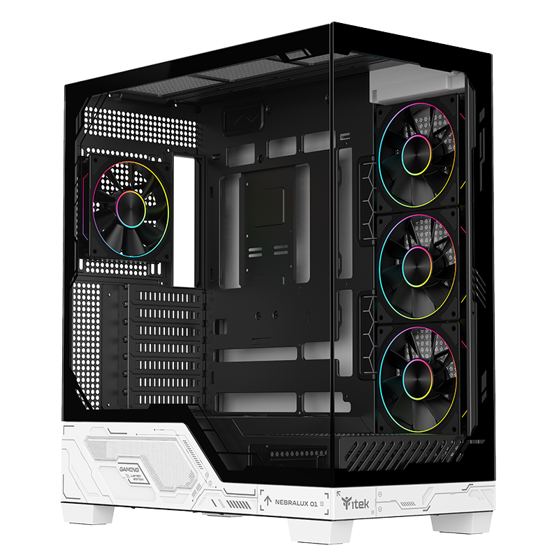 Datoru korpuss iTek Nebralux 01 ARGB Black/White (ITGCANL01) -  TGCANL01