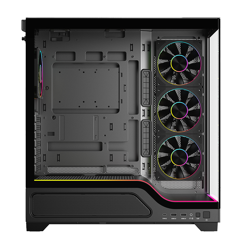 Datoru korpuss iTek SHOWBUI WAVE 82B ARGB Black (ITGCASBW82B) - foto 2