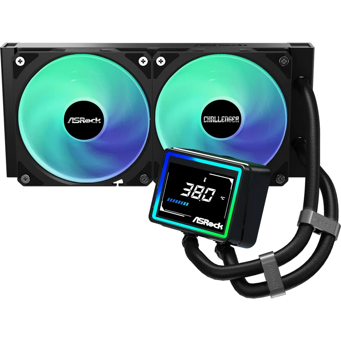 Procesoru dzesētājs ASRock Challenger 240 Digital Black (90-ACLA24-BAAGA6)