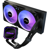 Procesoru dzesētājs ASRock Pro 240 ARGB Black (90-APRA24-BAAGA6)