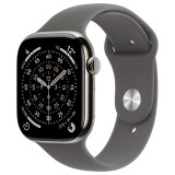 Viedpulkstenis Apple Watch Series 11 42mm Natural Titanium Case with Stone Grey Sport Band M/L (MF8N4ZR/A)