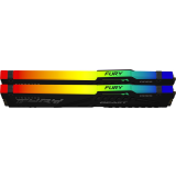 Operatīvā atmiņa Kingston FURY Beast RGB 16GB 5200 MHz DDR5 CL40 KIT 2x 8GB Black (KF552C40BBAK2-16)